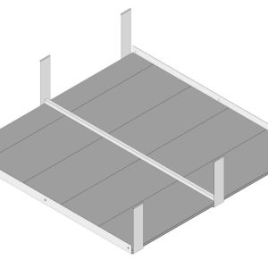 Løftet bund til højbed i PVC 50x120x120 cm BASIC