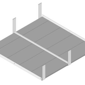 Løftet bund til højbed i PVC 50x120x120 cm BASIC